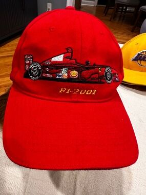 Red F1-2001 Race Car  Cap